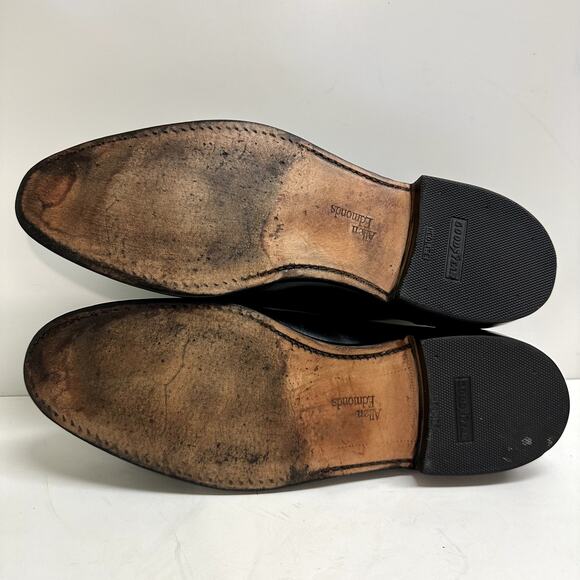 Allen Edmonds LaSalle Split Toe Blucher Dress Shoe Black Calf USA Men's 10 Wide - Picture 11 of 14